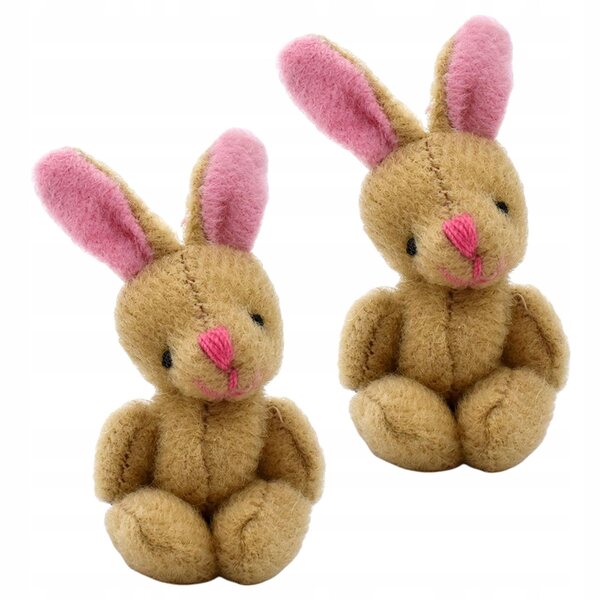 Mini Peluche Orso e Coniglio 1:12 per Casa delle Bambole - Decorazione e Gioco