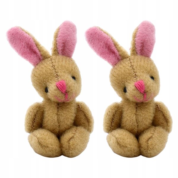 Mini Peluche Orso e Coniglio 1:12 per Casa delle Bambole - Decorazione e Gioco