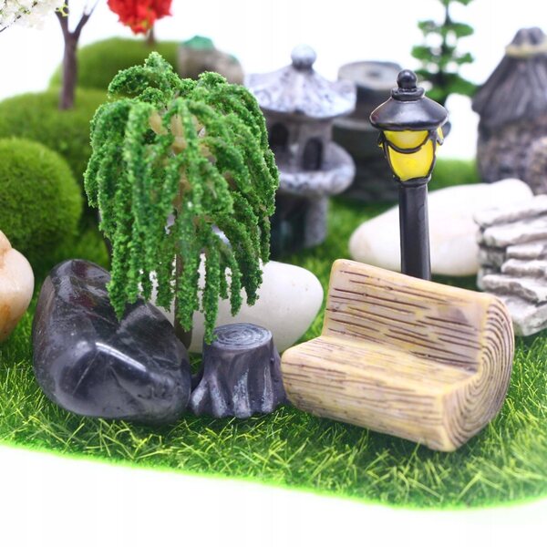 Domek dla lalek Miniaturowy zestaw ogrodowy Model doniczkowy Mini domek dla lalek w skali 1:12