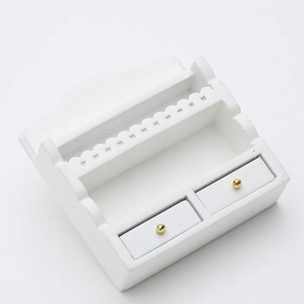 Miniatura casa delle bambole 1:12 in legno bianco con accessori cucina