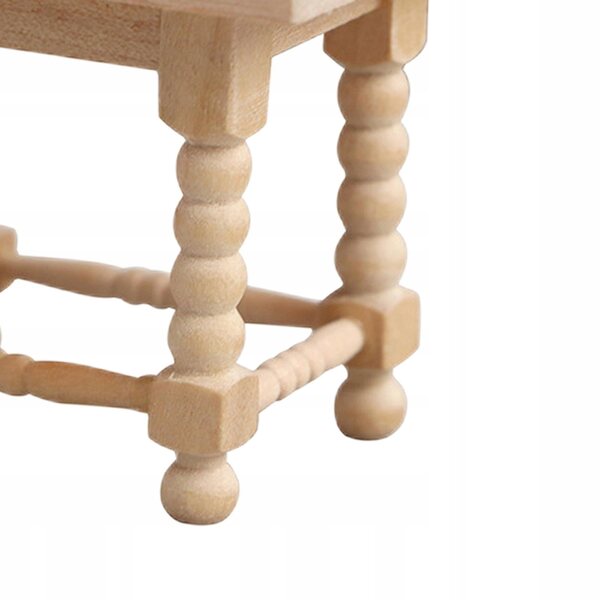 Mini tavolino in legno 1:12 per casa delle bambole, accessorio gioco scenico