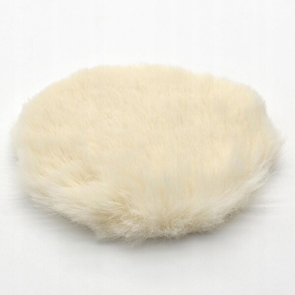 Cottage per bambole 1:12 tappeto tondo in peluche beige miniatura decorativa