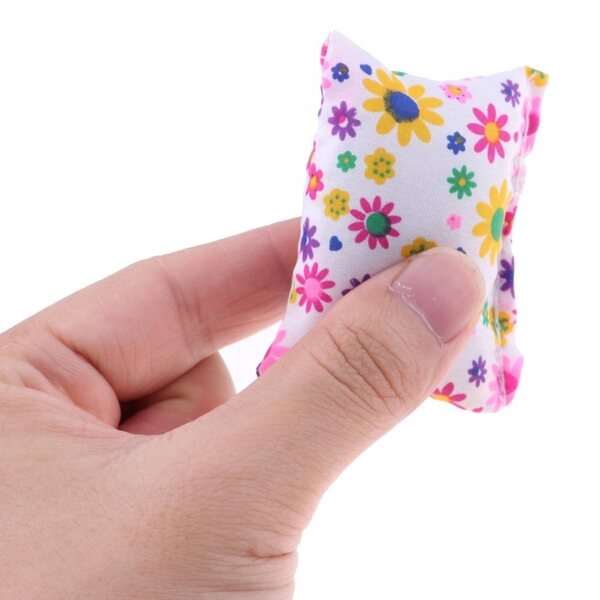 Miniature Cuscini Floreali 1:6 per Casa delle Bambole, Set da 10 Pezzi Colorati