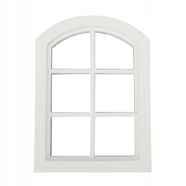 Miniatura finestra in legno bianco per casa delle bambole 1:12 White Arch