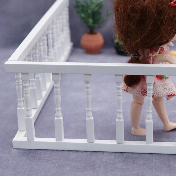 1:12 Miniatur-Holzbalustrade für Puppenhaus, langlebige Dekoration