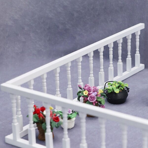 1:12 Miniatur-Holzbalustrade für Puppenhaus, langlebige Dekoration