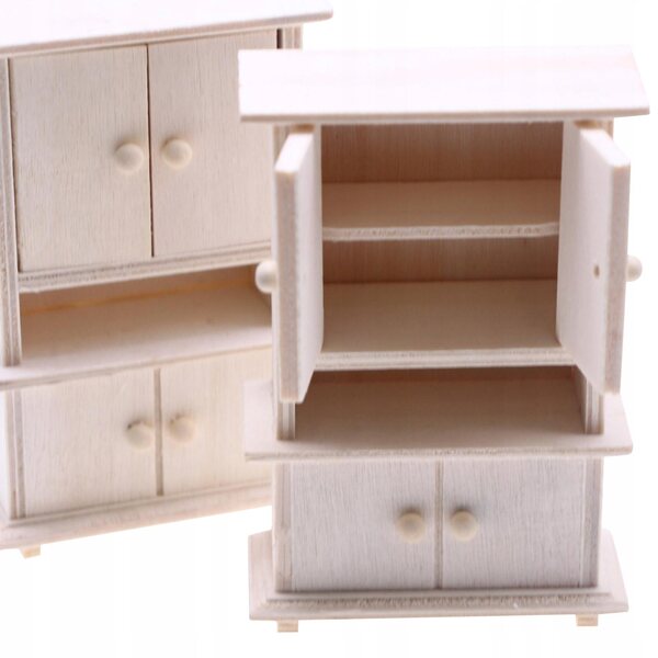 1:12 Holzgarderobe Miniatur für Puppenhaus DIY Basteldekoration
