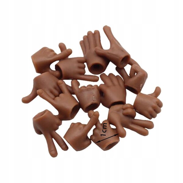 Set 7 Mani Mobili per Bambole 1:12 Accessori Realistici in ABS durevole