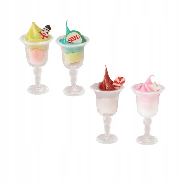 Eiscreme-Miniaturen für Puppenhäuser im Maßstab 1:12, dekoratives Küchenaccessoire