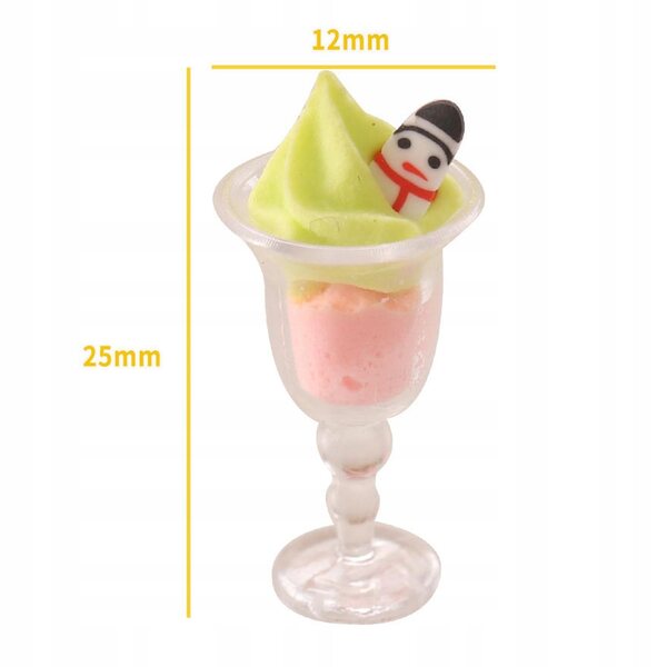Eiscreme-Miniaturen für Puppenhäuser im Maßstab 1:12, dekoratives Küchenaccessoire