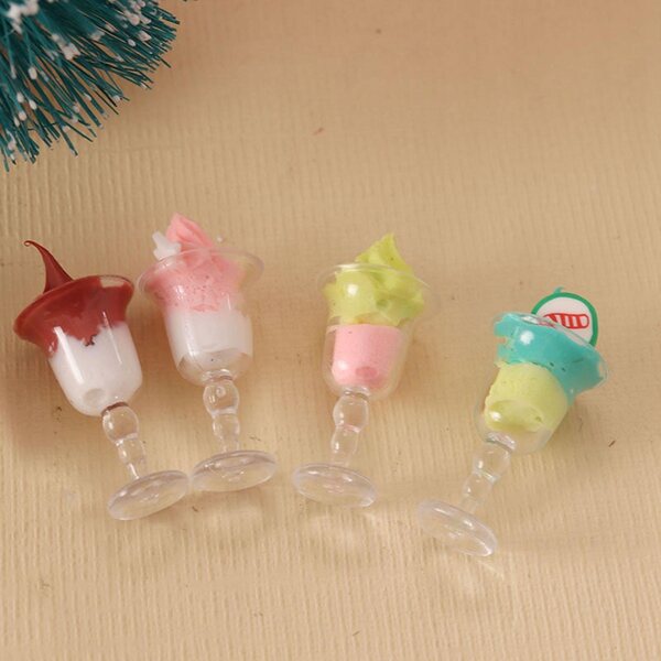 Eiscreme-Miniaturen für Puppenhäuser im Maßstab 1:12, dekoratives Küchenaccessoire