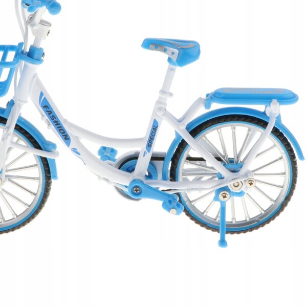 Modello in scala 1:10 di bicicletta Diecast artigianale in legno colore azzurro
