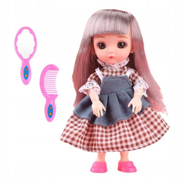 16 cm große Holzpuppe mit 13 beweglichen Gelenken 1/12 Mini Baby für Sammler