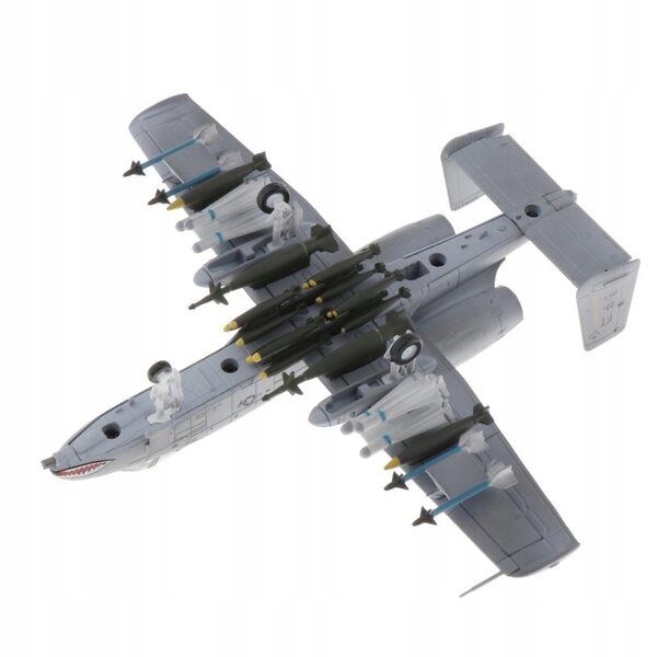 Samlerobjekt 1:100 skala A-10 angrebsflymodel med elegant stativ
