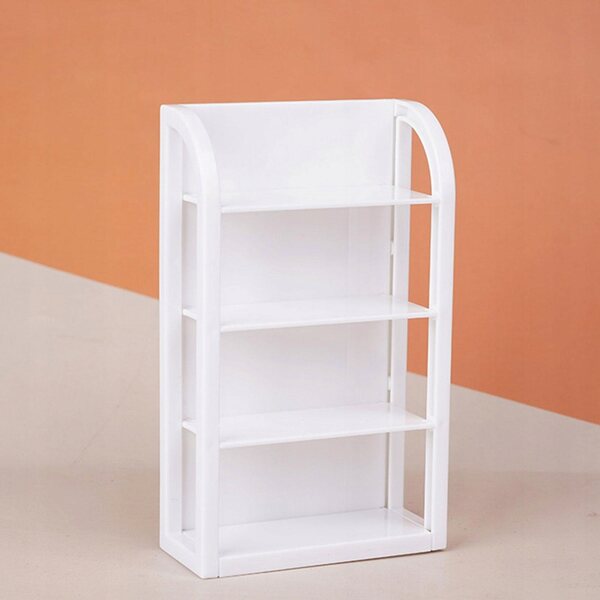 Miniature displayhylde 1:12 hvid til dukkehus og modelfremstilling