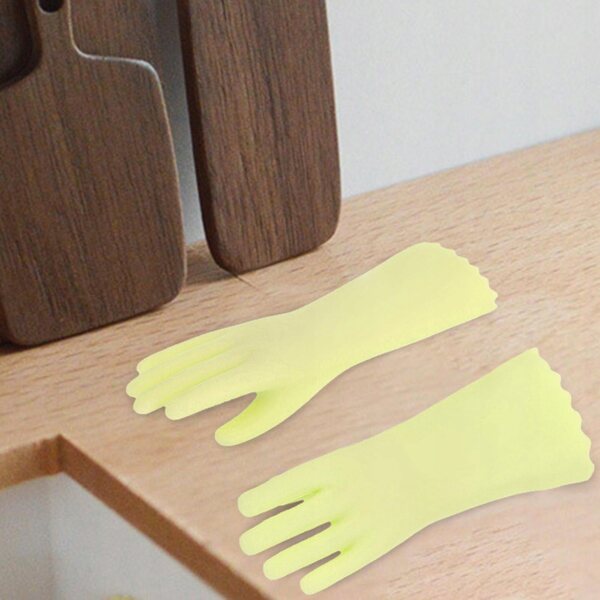 Guanti per casa delle bambole 1:12 accessori in miniatura verdi per fai da te