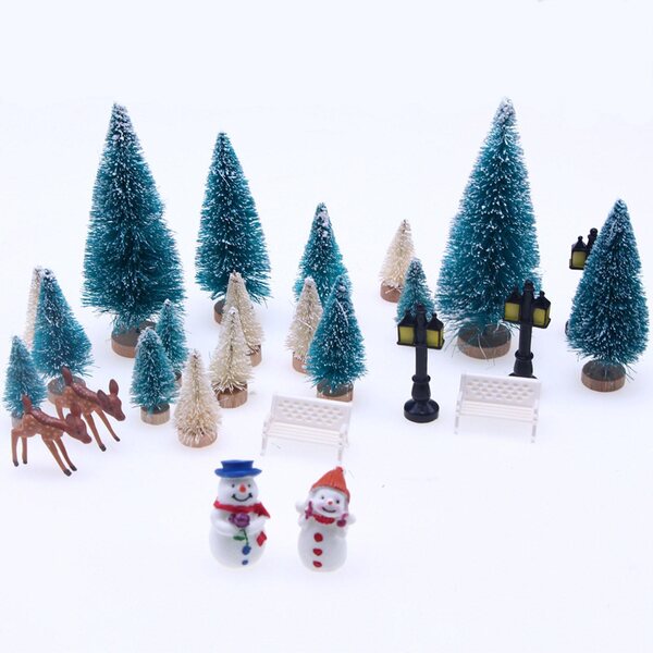 Mini set decorazioni natalizie per casette delle bambole in scala 1:12