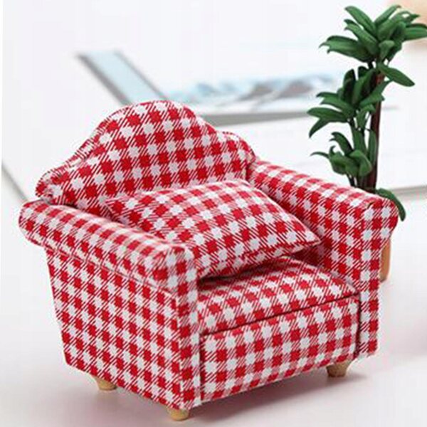 1/12 Skala Miniaturowy domek dla lalek Sofa Fotel, Lalki Dom Meble Kanapa