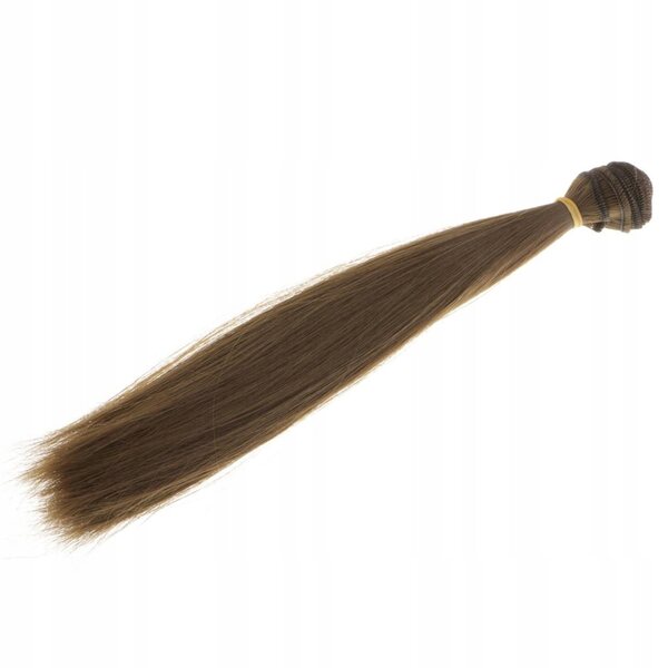 Peruca für Puppen 25 cm lang und glattes Haar aus widerstandsfähigem Draht DIY