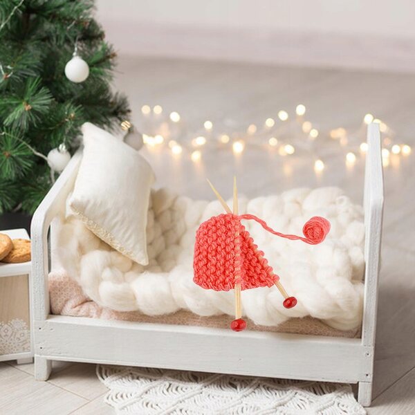 Puppenhaus Miniatur-Strickpullover 1:6 dekorativ rot