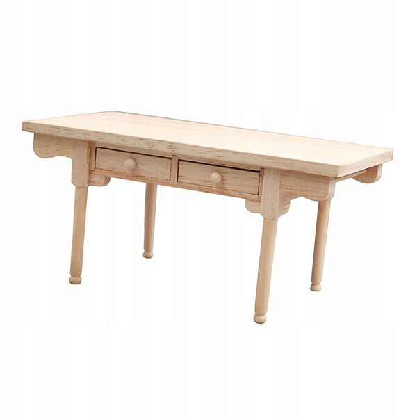 Mini tavolino in legno 1:12 per casa delle bambole - arredo non verniciato