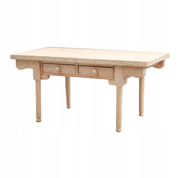 Mini tavolino in legno 1:12 per casa delle bambole - arredo non verniciato