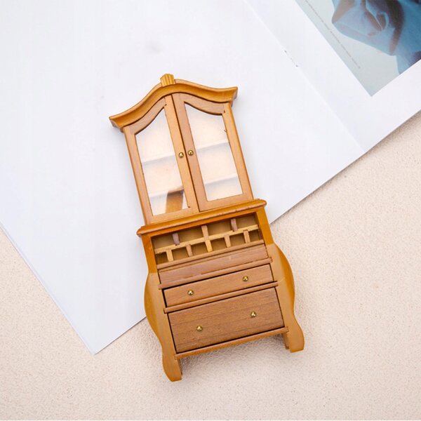Miniaturowa półka ekspozycyjna do domku dla lalek 1/12 Akcesoria DIY Meble Model Dzieci