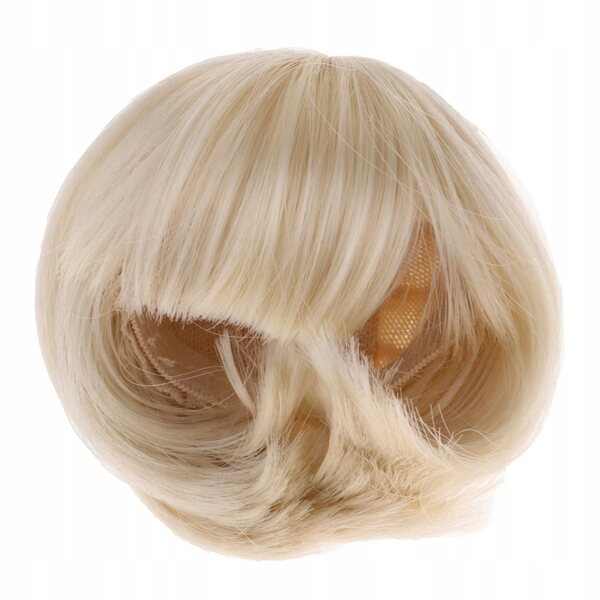 Peruca sintetica 1/4 BJD capelli corti ricci per bambole Bobo Doll 18 cm