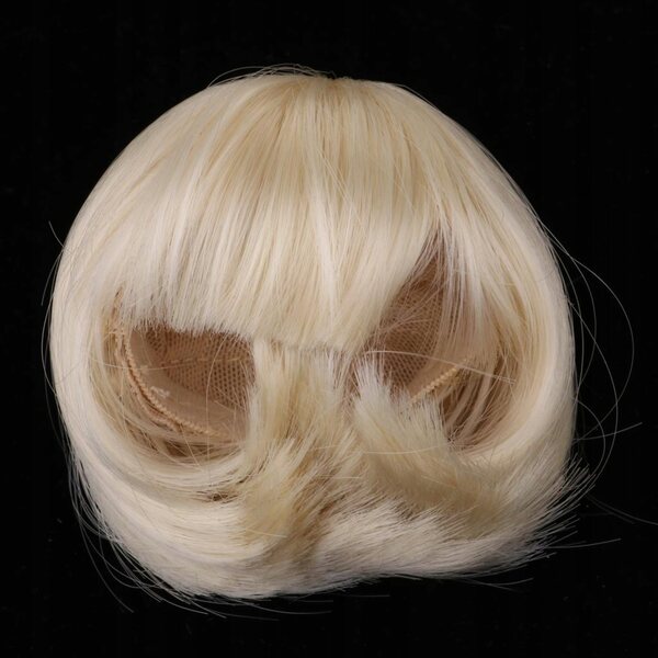 Peruca sintetica 1/4 BJD capelli corti ricci per bambole Bobo Doll 18 cm
