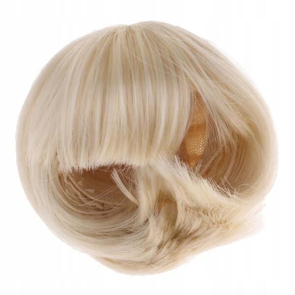Peruca sintetica 1/4 BJD capelli corti ricci per bambole Bobo Doll 18 cm
