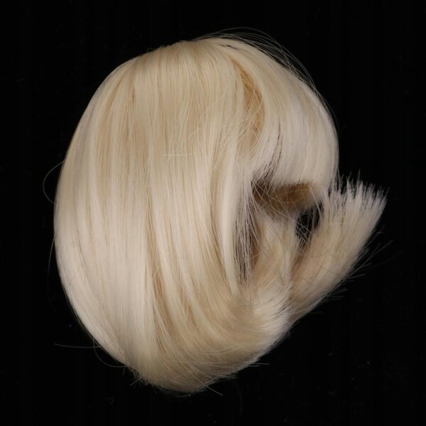 Peruca sintetica 1/4 BJD capelli corti ricci per bambole Bobo Doll 18 cm
