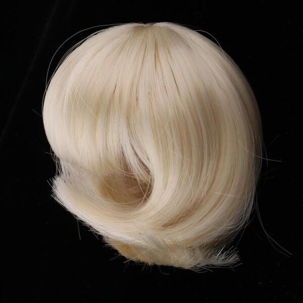 Peruca sintetica 1/4 BJD capelli corti ricci per bambole Bobo Doll 18 cm