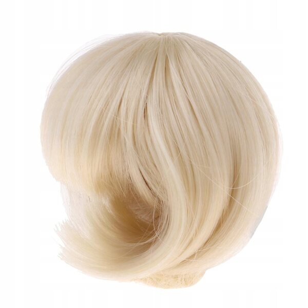 Peruca sintetica 1/4 BJD capelli corti ricci per bambole Bobo Doll 18 cm