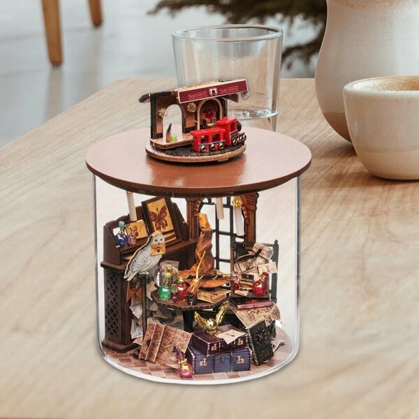 Casa delle bambole in legno fai-da-te con accessori per mobili - set 3D in miniatura