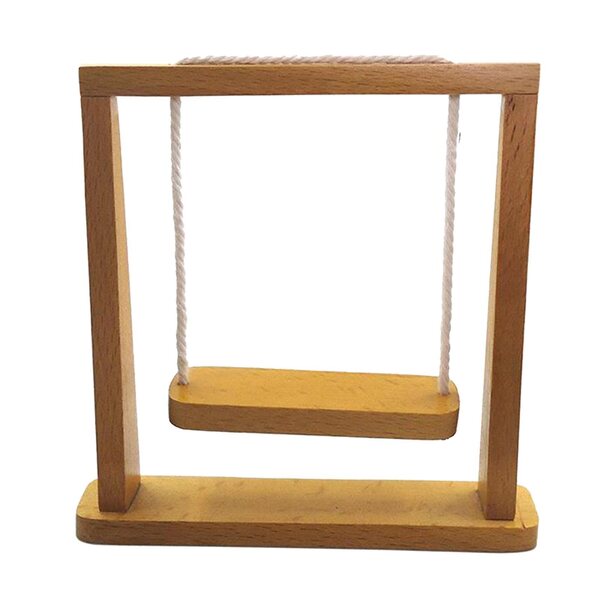 Holzschaukelminiatur für Puppenhäuser 1/12 1/6 – dekoratives Accessoire