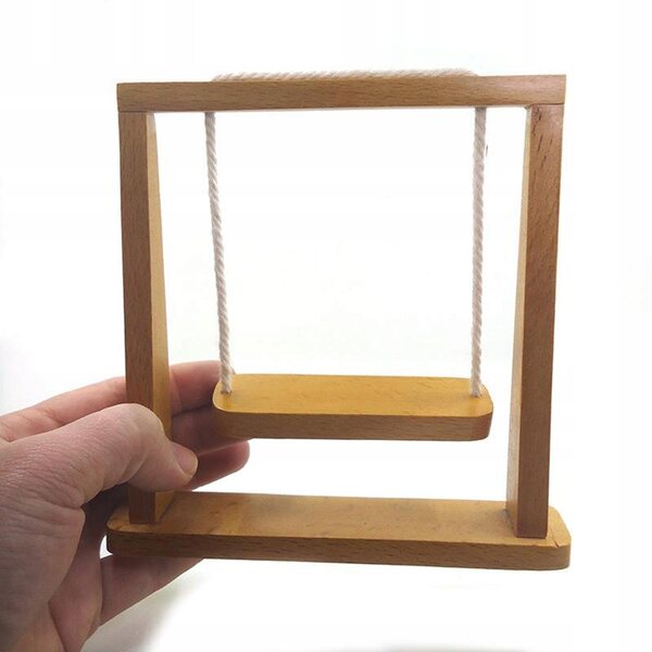 Holzschaukelminiatur für Puppenhäuser 1/12 1/6 – dekoratives Accessoire