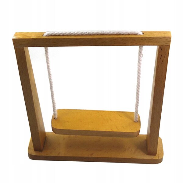 Holzschaukelminiatur für Puppenhäuser 1/12 1/6 – dekoratives Accessoire