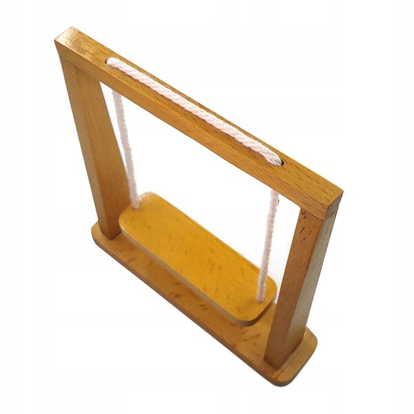 Holzschaukelminiatur für Puppenhäuser 1/12 1/6 – dekoratives Accessoire