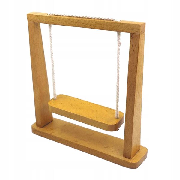 Holzschaukelminiatur für Puppenhäuser 1/12 1/6 – dekoratives Accessoire