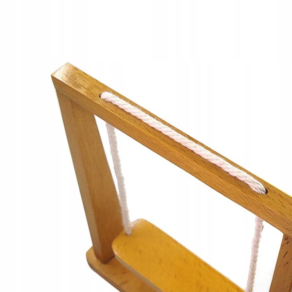 Holzschaukelminiatur für Puppenhäuser 1/12 1/6 – dekoratives Accessoire