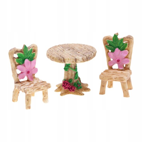1:12 Miniatur-Tisch- und Stuhl-Set im europäischen Stil für Puppenhaus