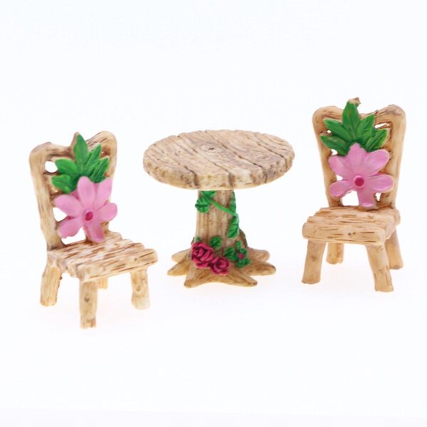 1:12 Miniatur-Tisch- und Stuhl-Set im europäischen Stil für Puppenhaus