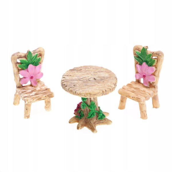 1:12 Miniatur-Tisch- und Stuhl-Set im europäischen Stil für Puppenhaus