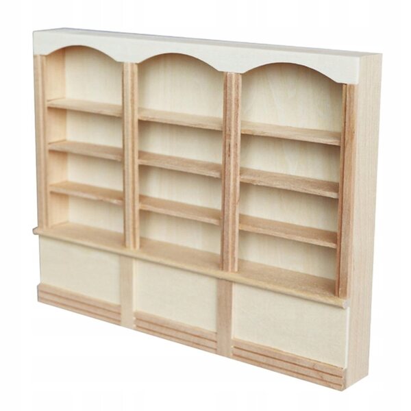 Mini 1/12 Puppenhaus-Geschenk aus Holz, unbemaltes dekoratives Regal