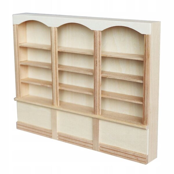 Mini 1/12 Puppenhaus-Geschenk aus Holz, unbemaltes dekoratives Regal