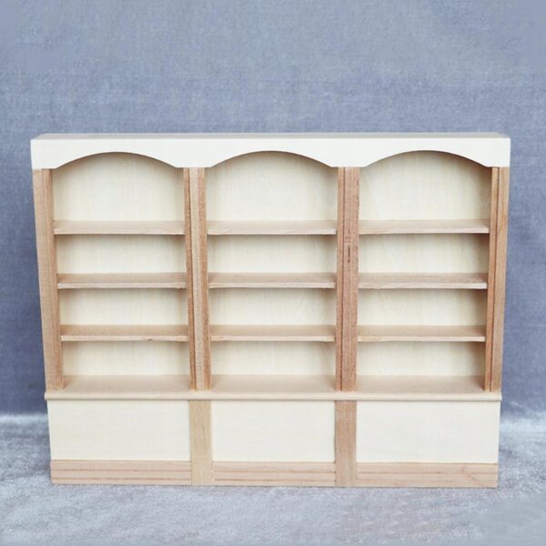 Mini 1/12 Puppenhaus-Geschenk aus Holz, unbemaltes dekoratives Regal