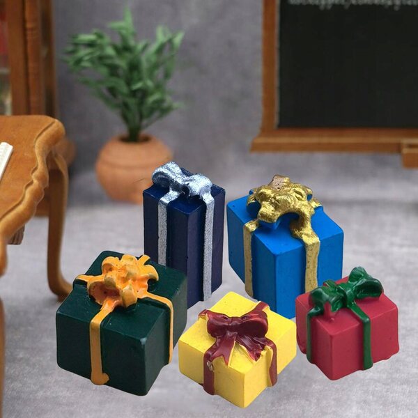 1:12 Puppenhaus-Miniatur-Geschenkbox, 5er-Set