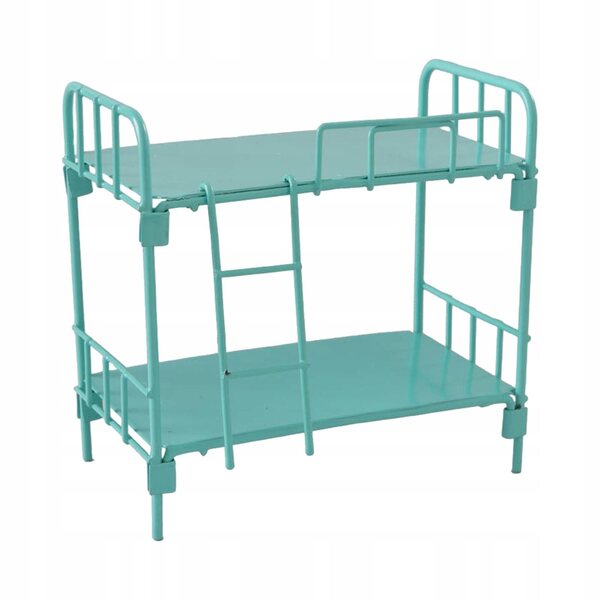 1:12 Puppenhaus-Miniatur-Etagenbett mit Metallleiter
