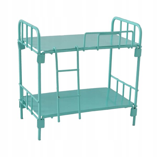 1:12 Puppenhaus-Miniatur-Etagenbett mit Metallleiter