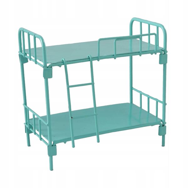 1:12 Puppenhaus-Miniatur-Etagenbett mit Metallleiter